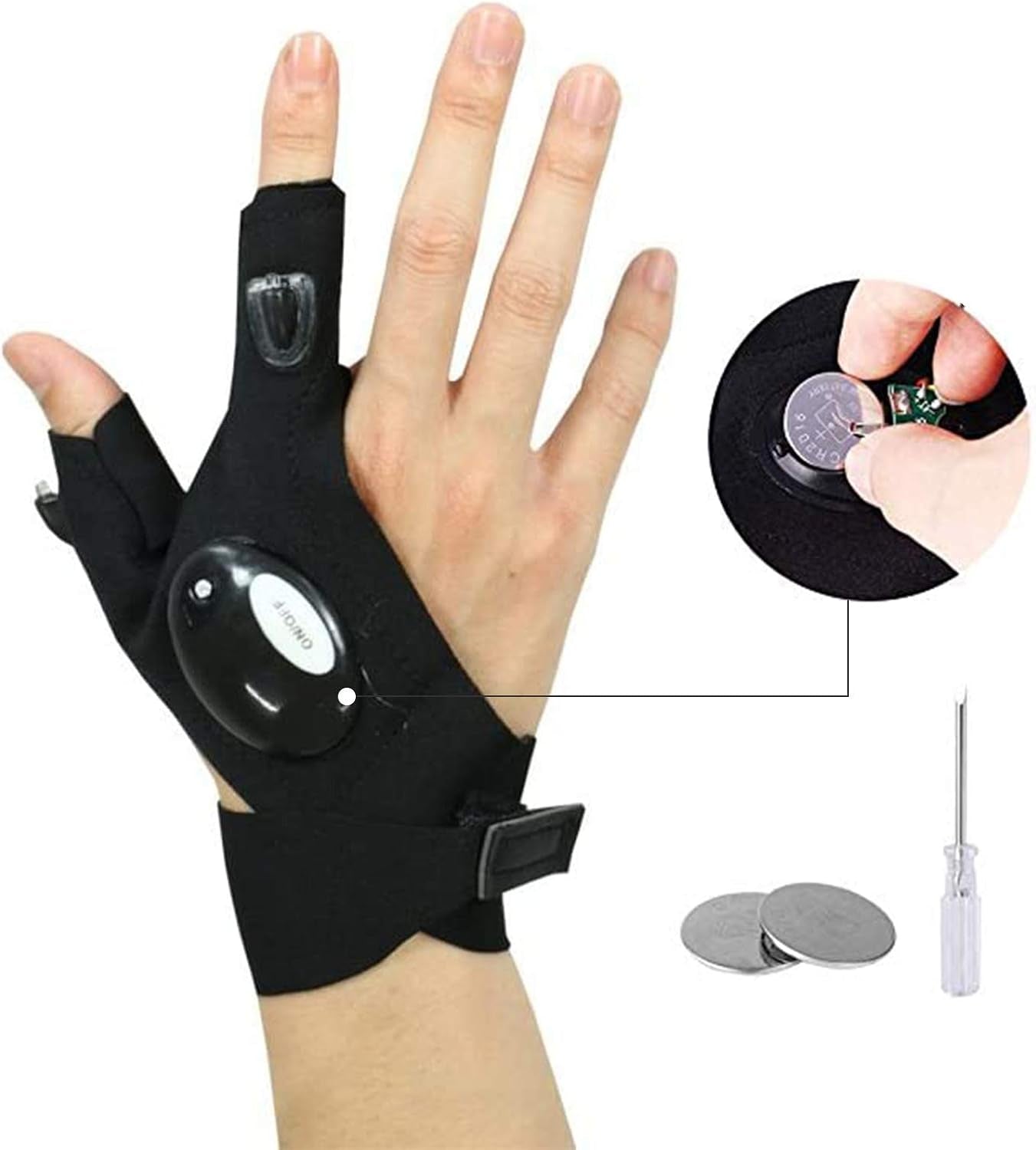 2Pcs Hands Free Flashlights, LED Flashligt Gloves, Husband Gifts, Fishing Gifts for Menfather'S Day Gifts, Gadgets for Men, Unique Gifts for Men