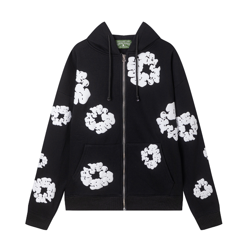 Men’s Denim Hoodie Jacket – Casual Streetwear Jean Coat with Hood