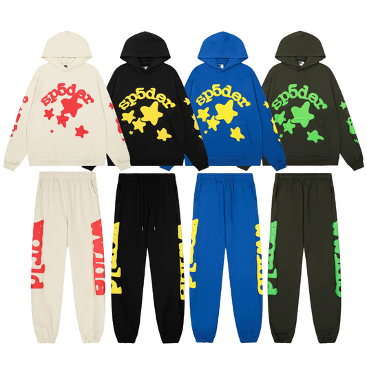 Sp5der Tracksuit Outfit – Hoodie & Sweatpants Set – Streetwear 2 Piece