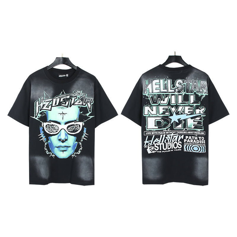 Hell/Star Black & Cyan Shirt