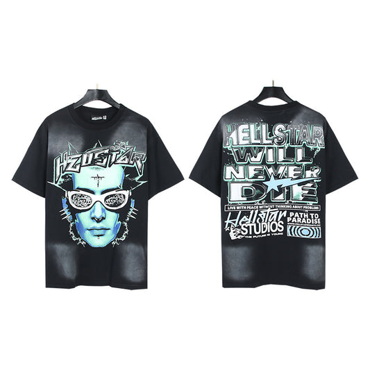 Hell/Star Black & Cyan Shirt